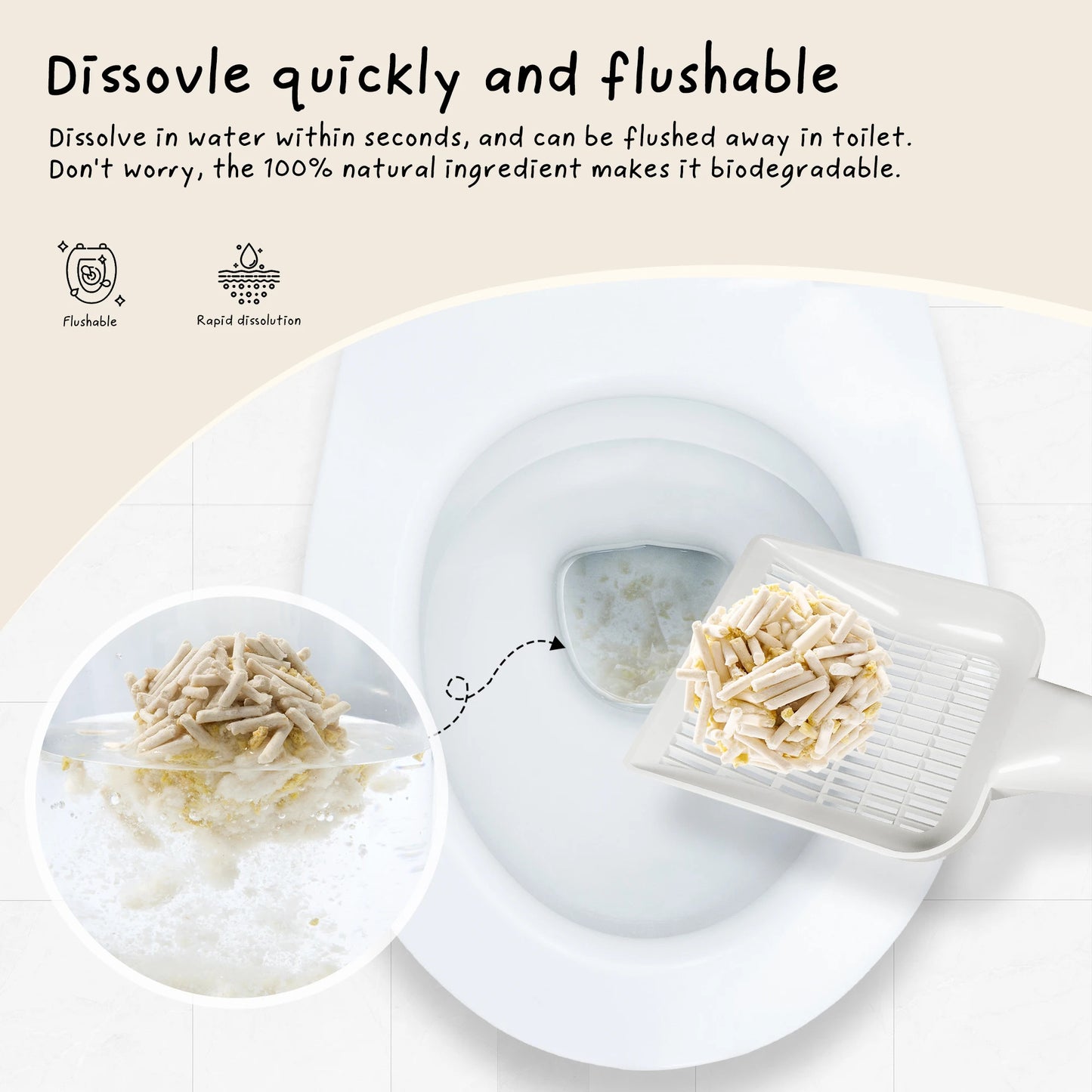 Tofu Cat Litter - Safe, Plant-Based, Flushable & Biodgradable