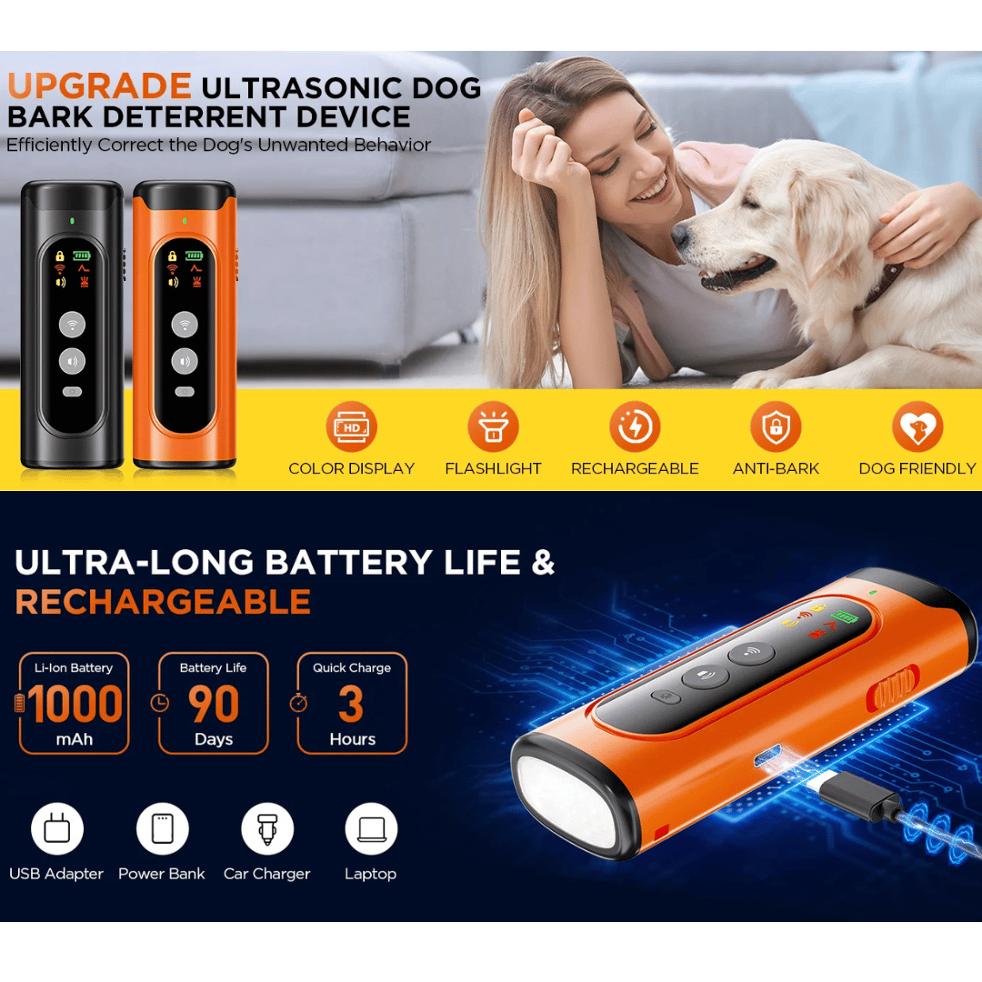 Pocket-Size Ultrasonic Dog Bark Controller with Fast Charge & Long Battery Life 11
