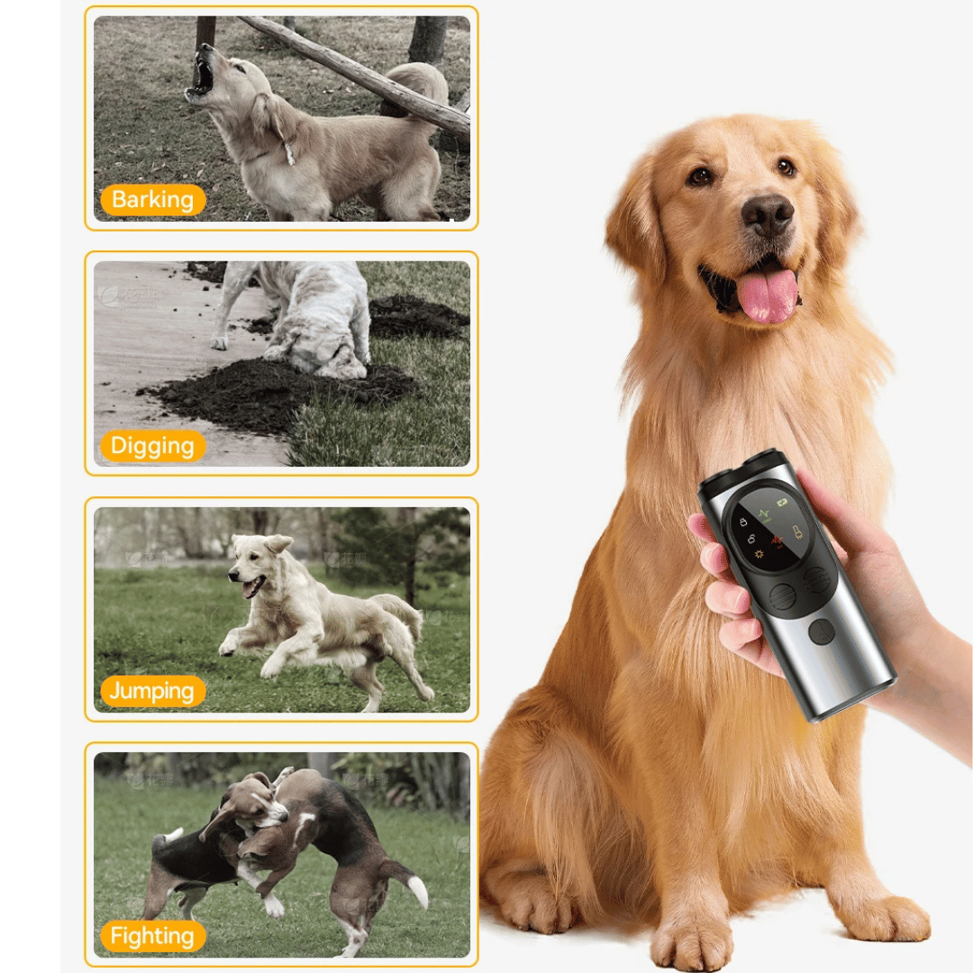 Handheld Ultrasonic Anti-Bark Dog Training Repeller with LED Light 3