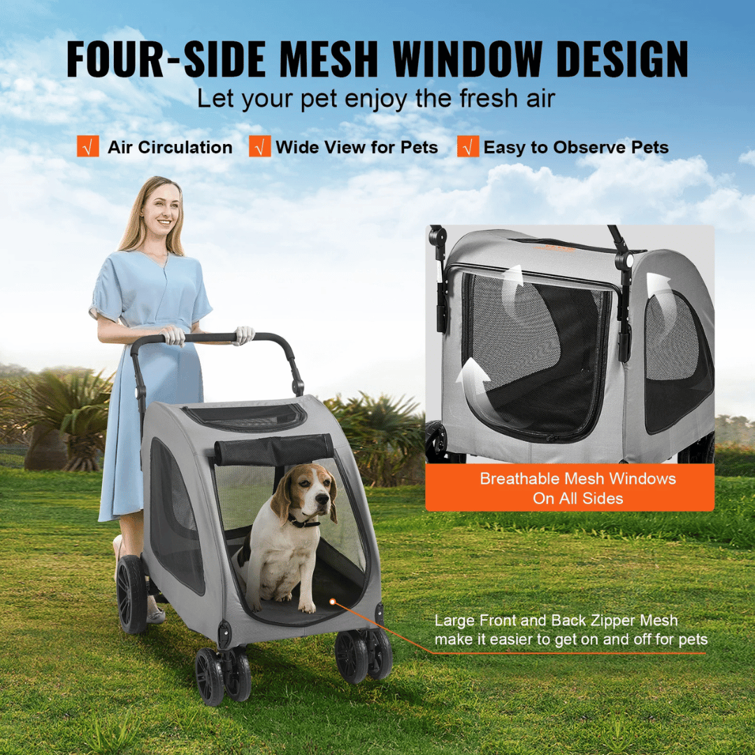 High Strength & Spacious Dog Stroller for Large Dogs up to 72kg 3