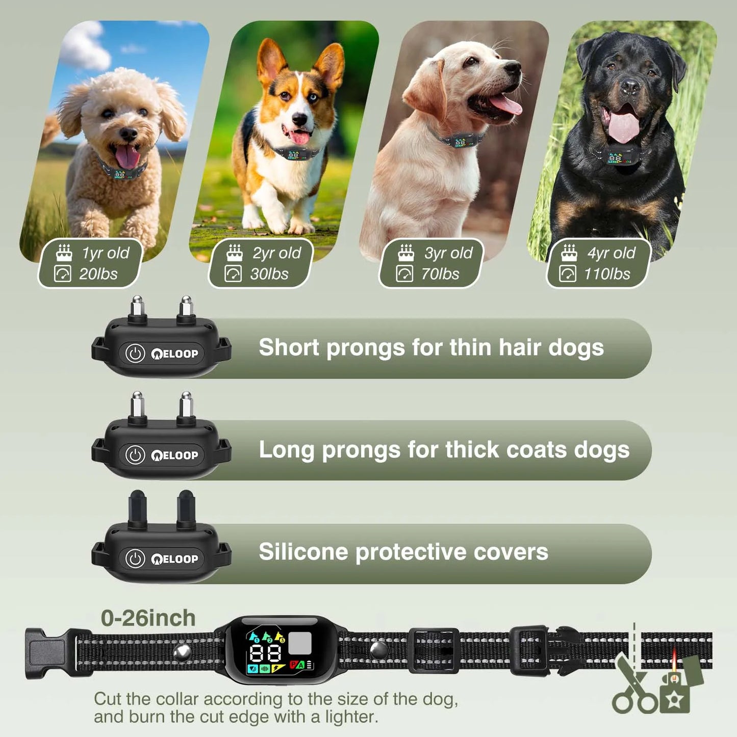 Smart 2-in-1 Dog Training Collar with Automatic Anti-Bark Control | Remote Controlled Shock, Sound & Vibration eCollar