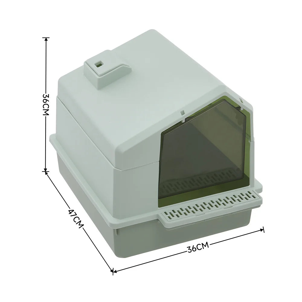 Versatile Enclosed Cat Litter Box House with Removable Top | Scoop Included 5