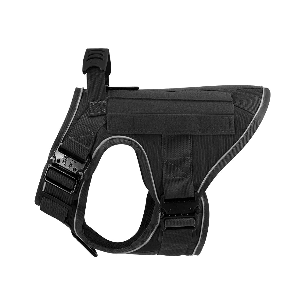 Sturdy Dog Harness with Reflective Piping & Metal Buckles | Tactical Dog Training Vest