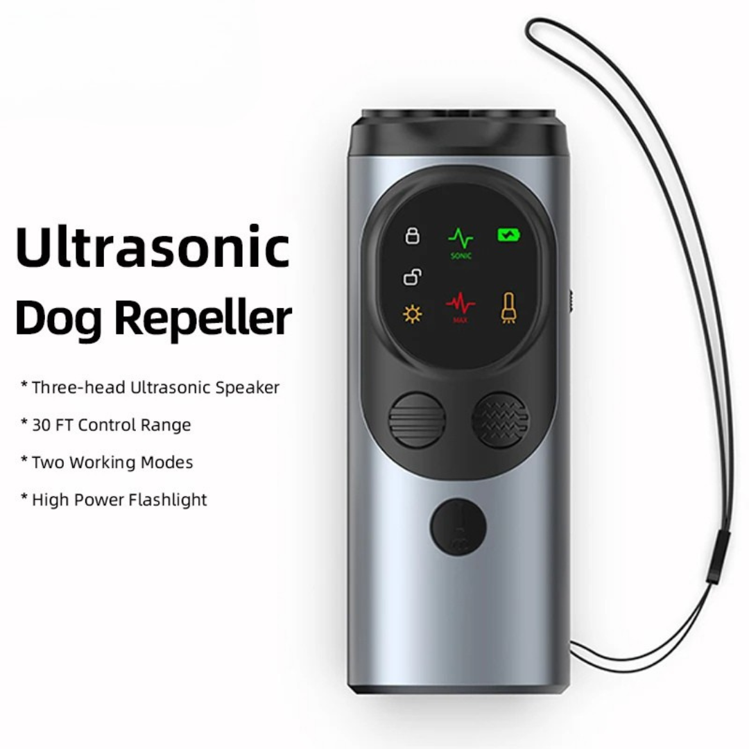 Handheld Ultrasonic Anti-Bark Dog Training Repeller with LED Light 8