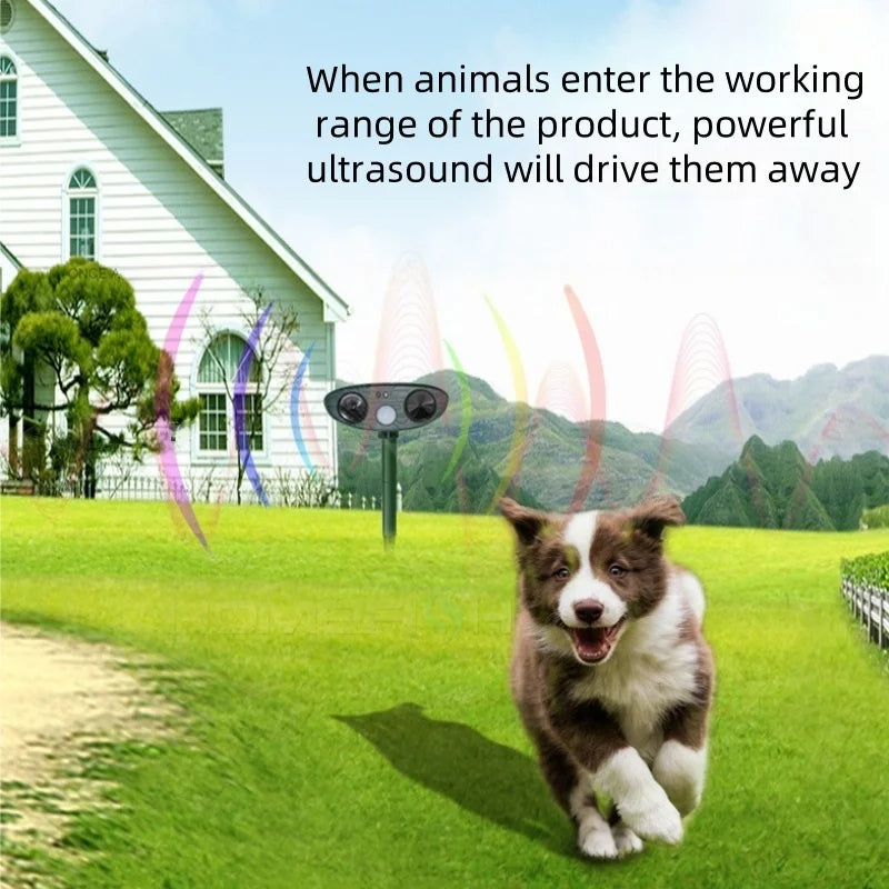 Outdoor Ultrasonic Pest Repeller with Safe Motion Sensor | Solar Garden Deterrent for Cats, Birds, Foxes & Rodents 4