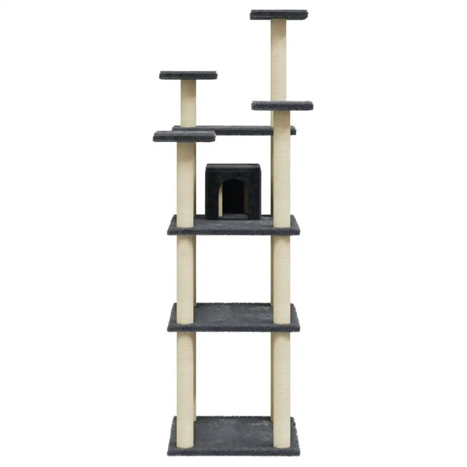 5ft 6in Multi-Level Cat Tree with High Perches & Condo 5