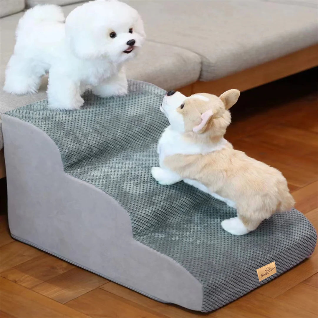 High-Density Sponge Dog Steps for Beds & Sofas with Soft & Non-Slip Washable Cover