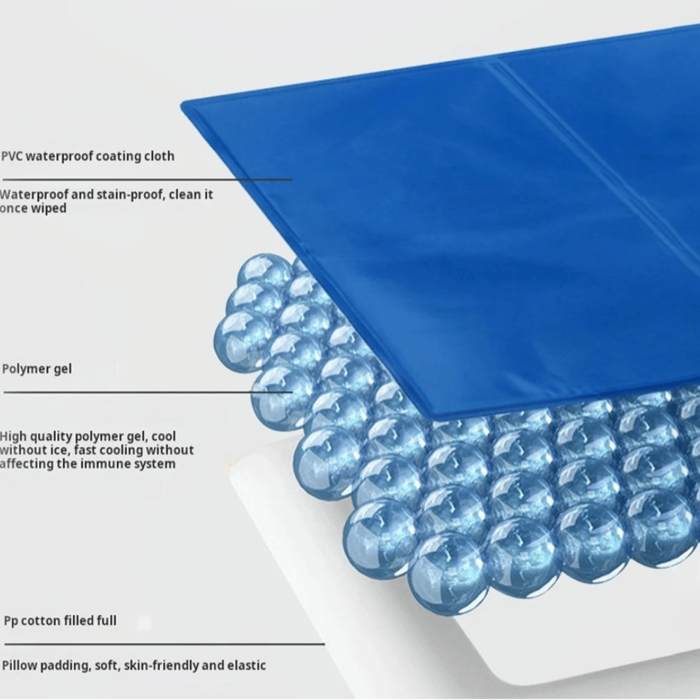 Gel-Filled Dog Cooling Mat | Water-Resistant PVC Pet Cool Pad 8