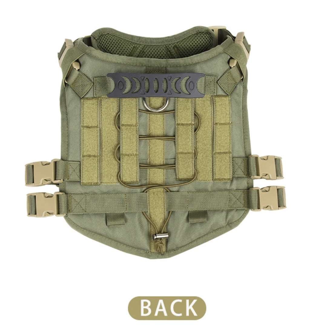 Robust Military-Style Dog Harness with Rubber Handle & Pouch | Tactical Dog Training Vest 13