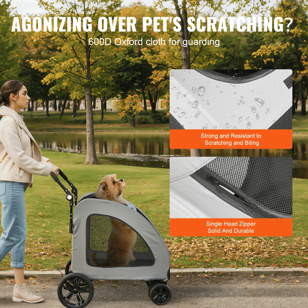 High Strength & Spacious Dog Stroller for Large Dogs up to 72kg 6