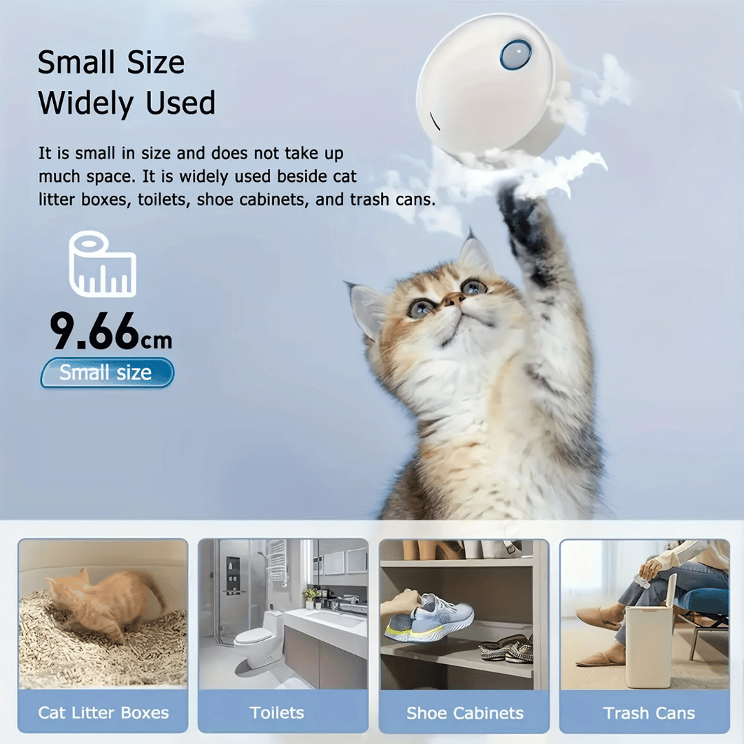 Smart Sensor Cat Litter Odour Eliminator | USB Rechargeable