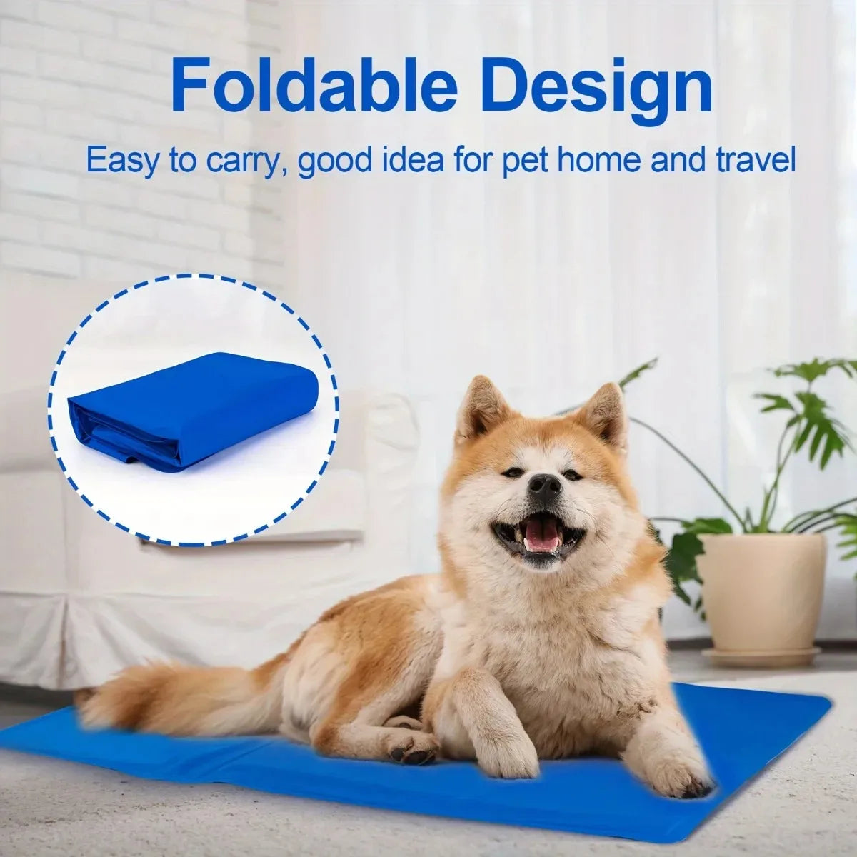 Self-Cooling Dog Cooling Mat | Moisture-Resistant & Foldable for Travel
