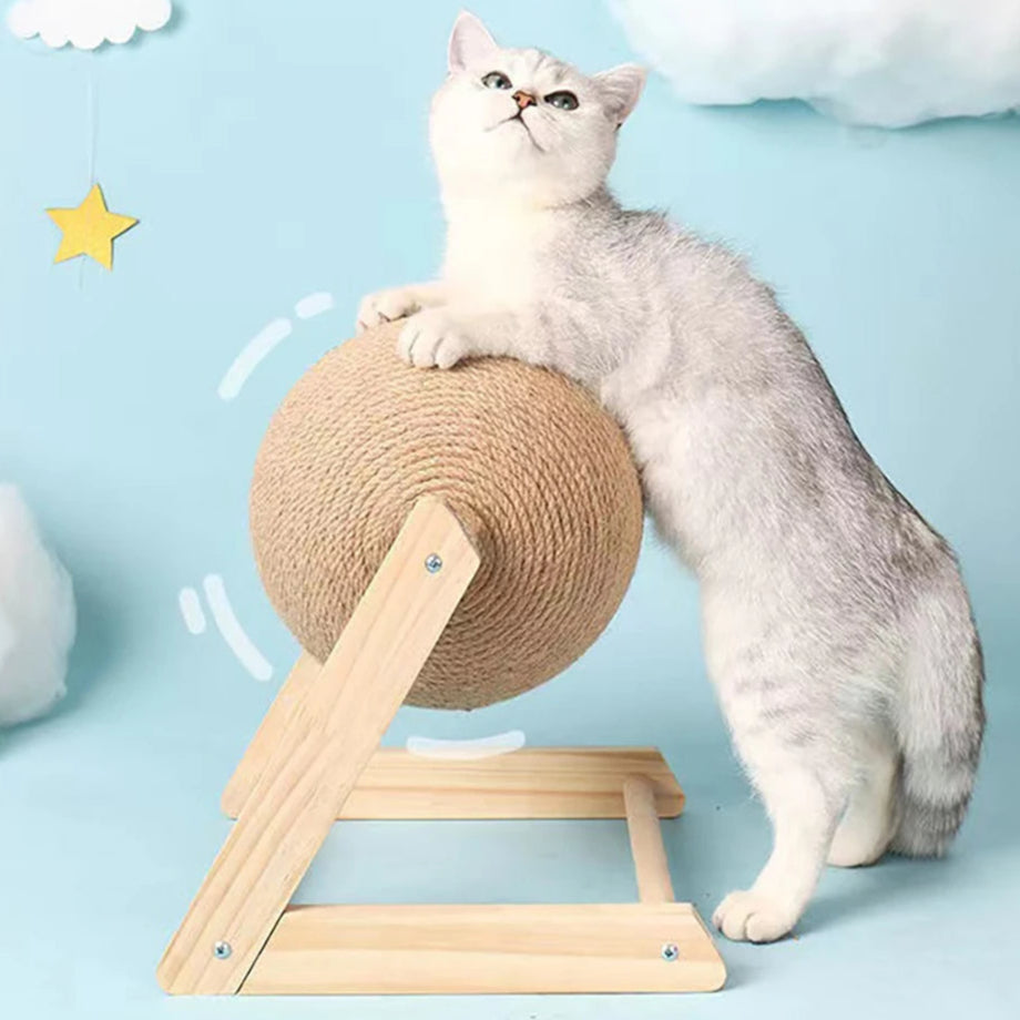 Free-Standing Cat Scratching Ball