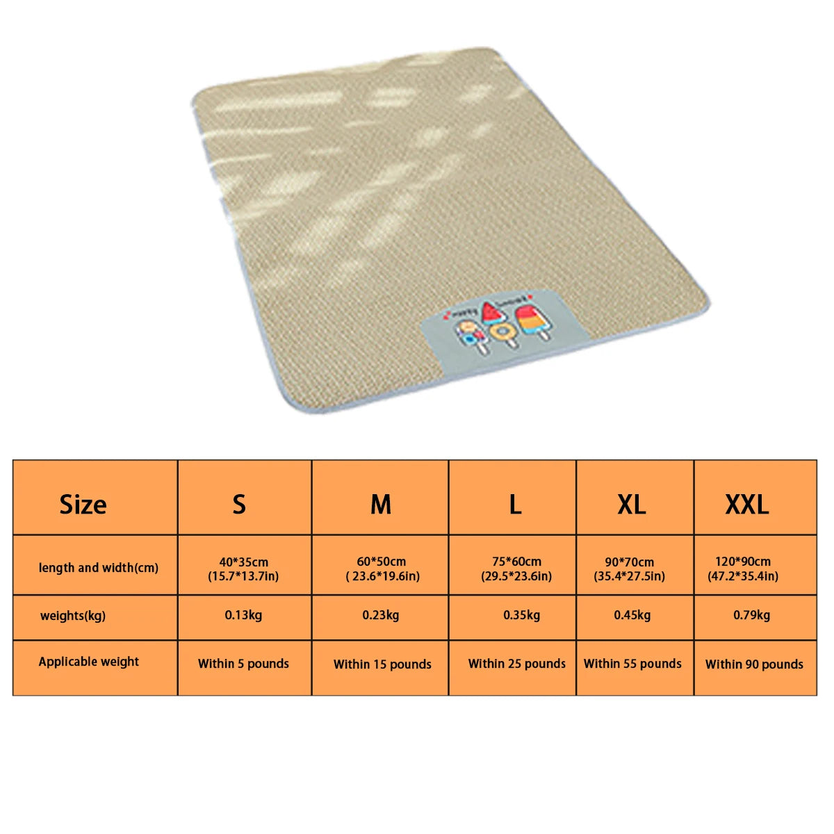 Natural Rattan Dog Mat with Cool-Feel & Non-Slip Base 7