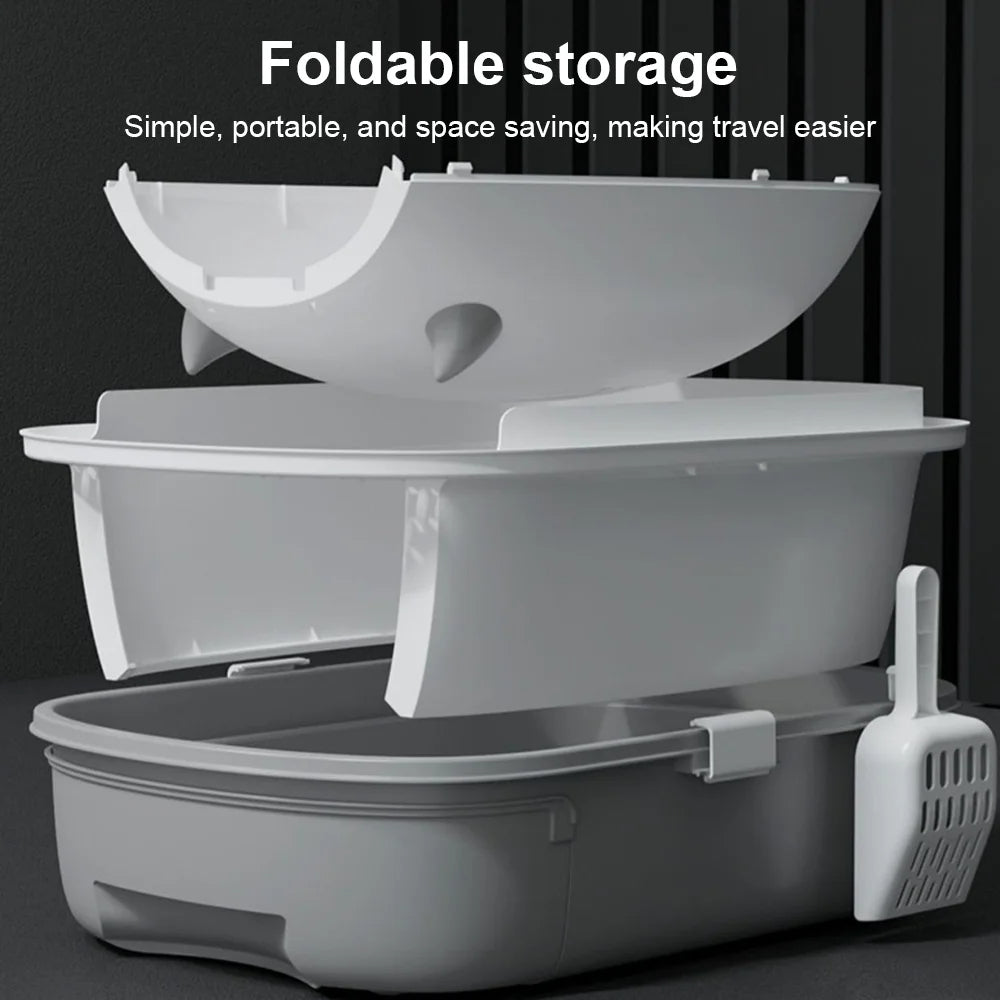 Enclosed Cat Litter Box with Swing Door & Pull-Out Tray Drawer | Scoop Included 6