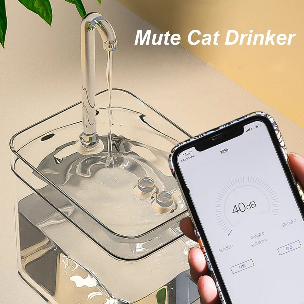 1.5L Automatic Cat Water Fountain & Filter | USB Rechargeable