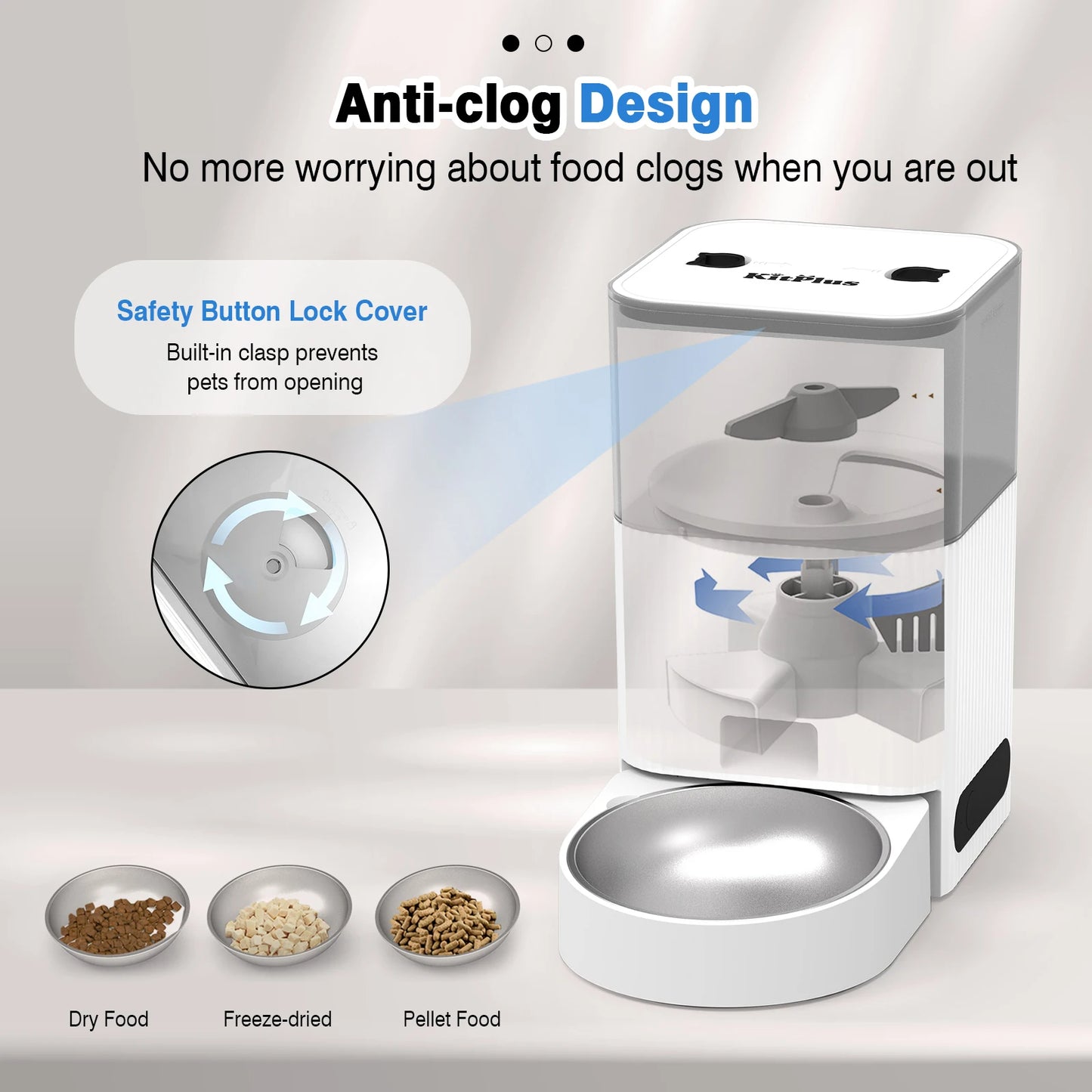 Smart App-Controlled Automatic Pet Feeder Food Dispenser with Voice Recorder 3