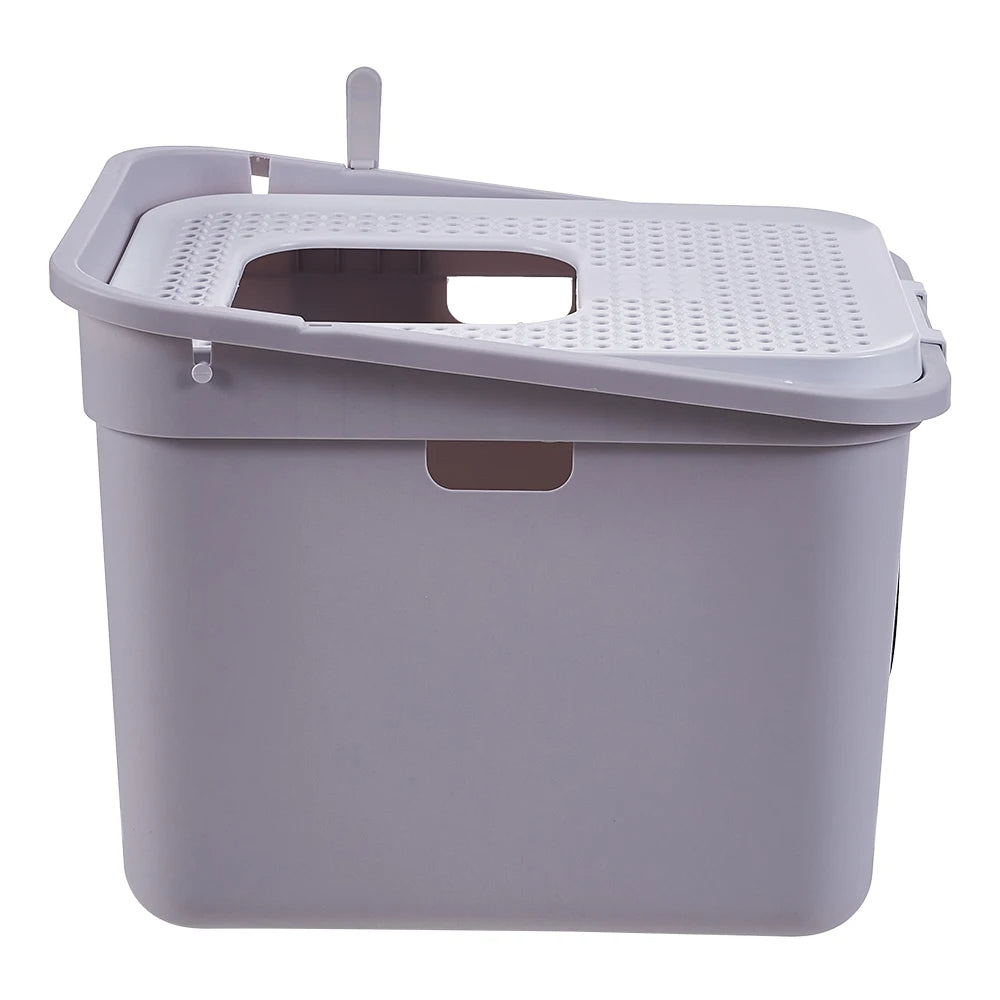 Enclosed Cat Litter Box with Flip-Lid Bucket Design | Scoop Included 5