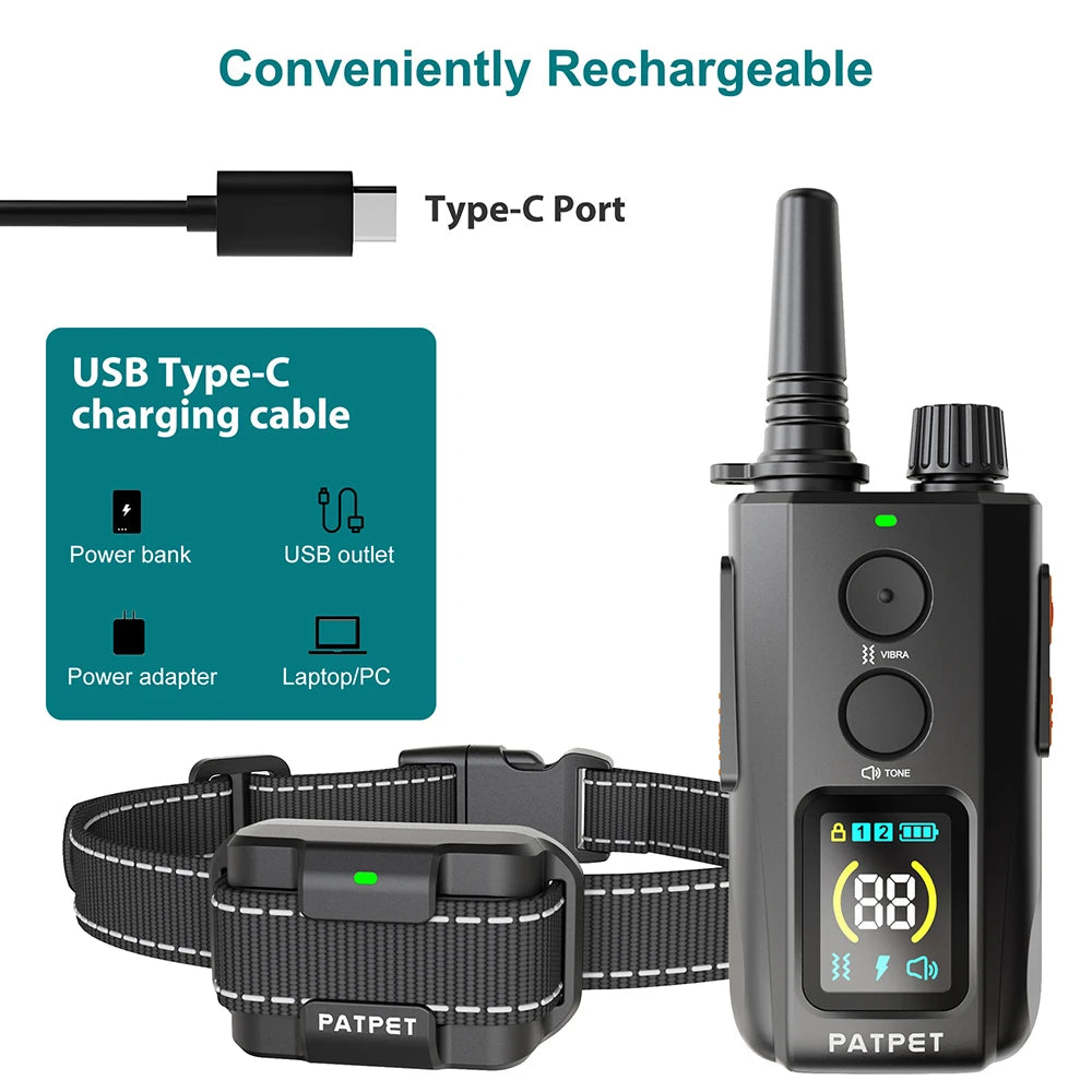 600m Range Dog Training Collar with Remote Receiver 7