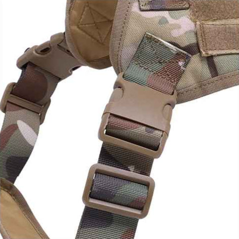 Large Dog Military-Style Dog Harness with Collar, Leash & Pouch Set | Tactical Dog Training Vest 10