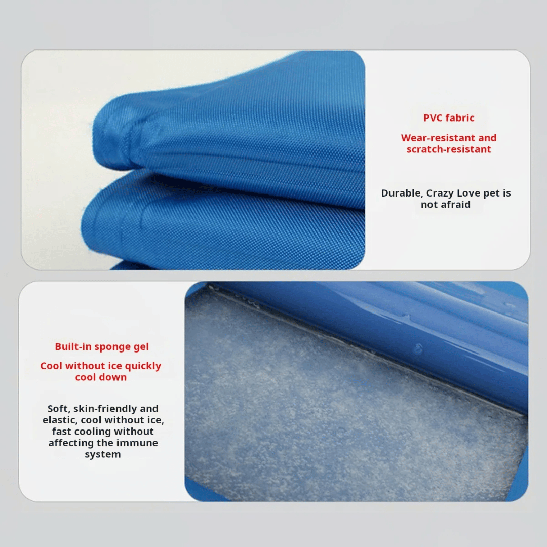 Gel-Filled Dog Cooling Mat | Water-Resistant PVC Pet Cool Pad 10