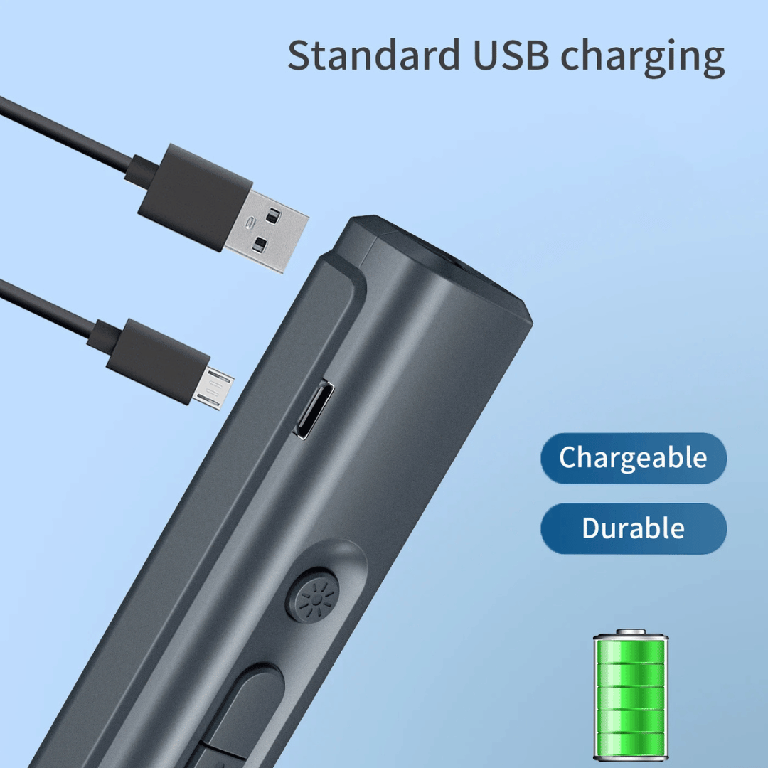 Slimline Ultrasonic Dog Bark Controller with Light & Buzzer | USB Rechargeable 8