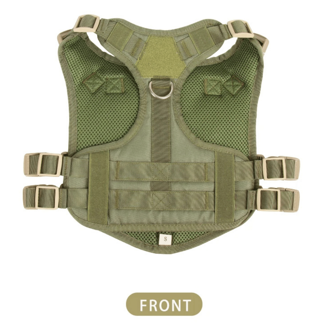 Robust Military-Style Dog Harness with Rubber Handle & Pouch | Tactical Dog Training Vest 11