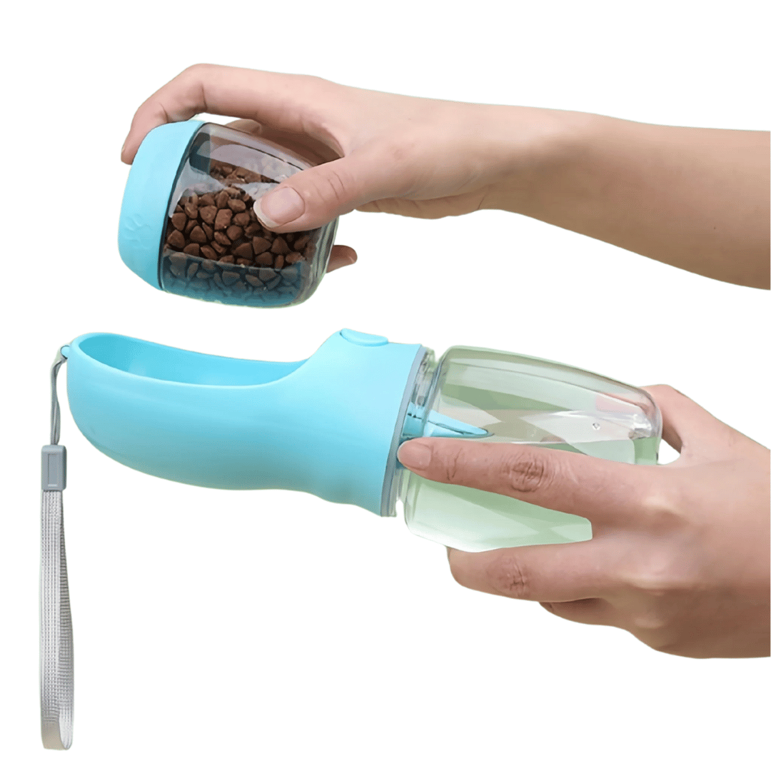 2-In-1 Portable Dog Water Bottle & Food Storage Container