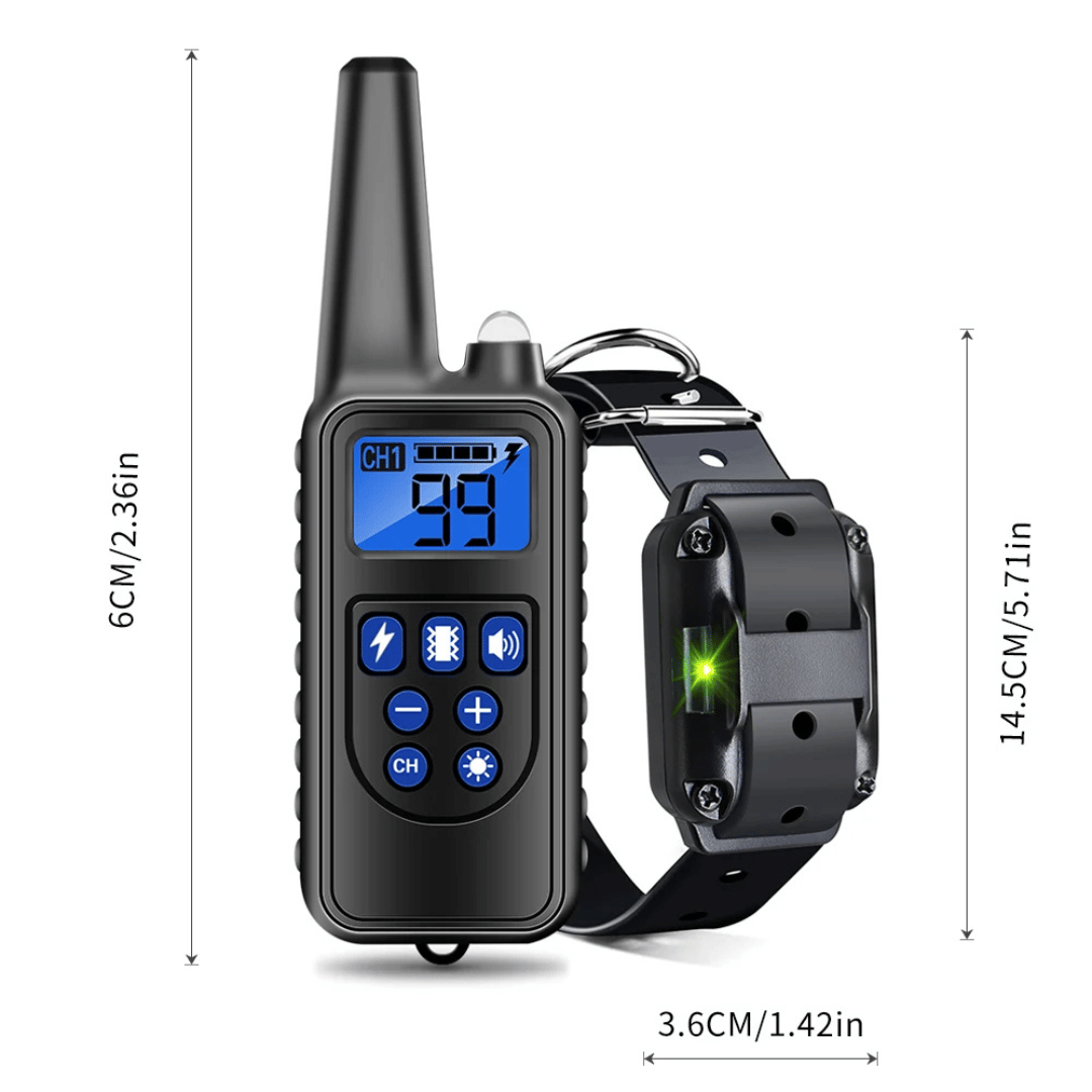 800m Dog Training Collar & Remote Control with Shock, Vibration & Beep Warnings 9