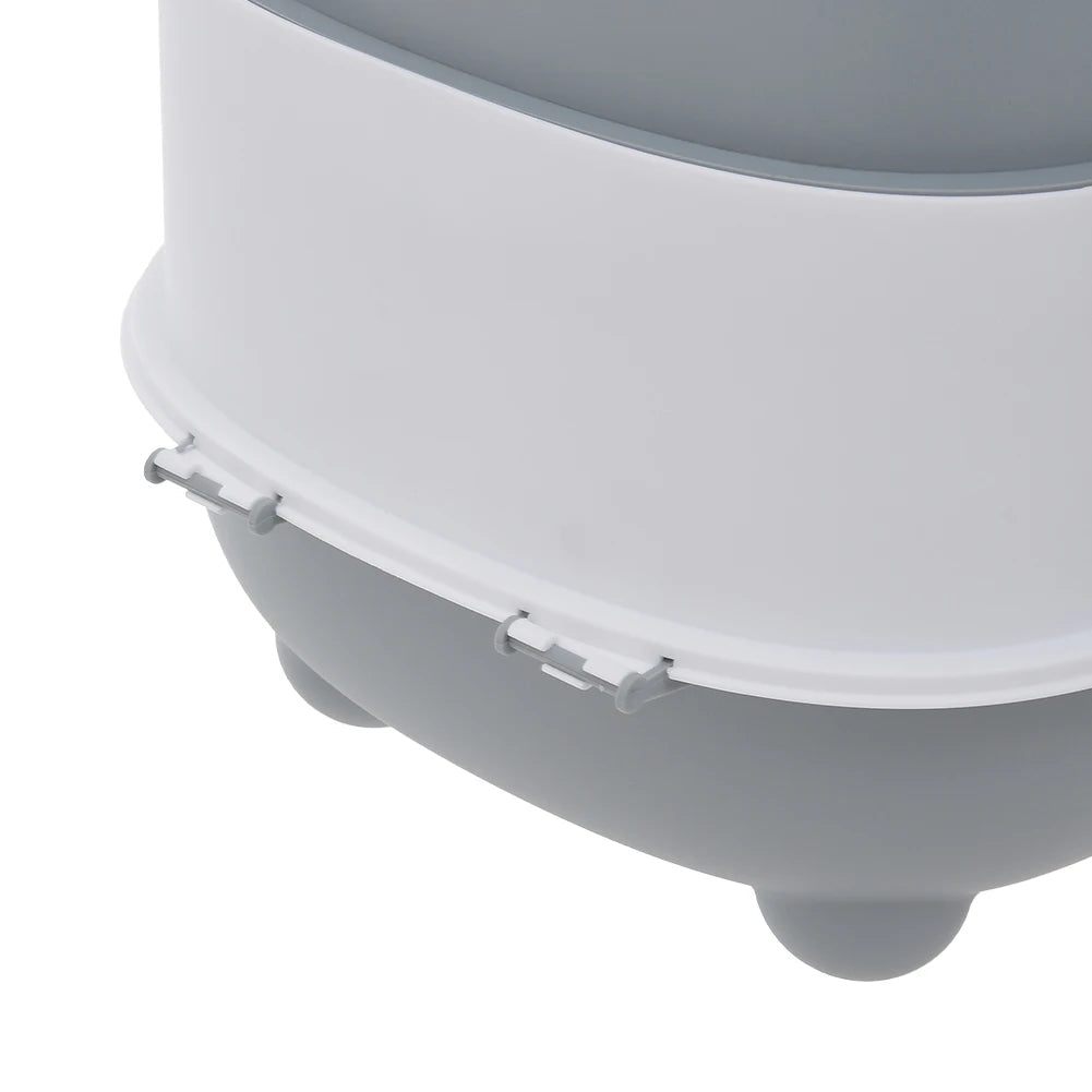 Spacious Enclosed Cat Litter Box with USB-Powered UV Sterilization Lamp & Stable Base