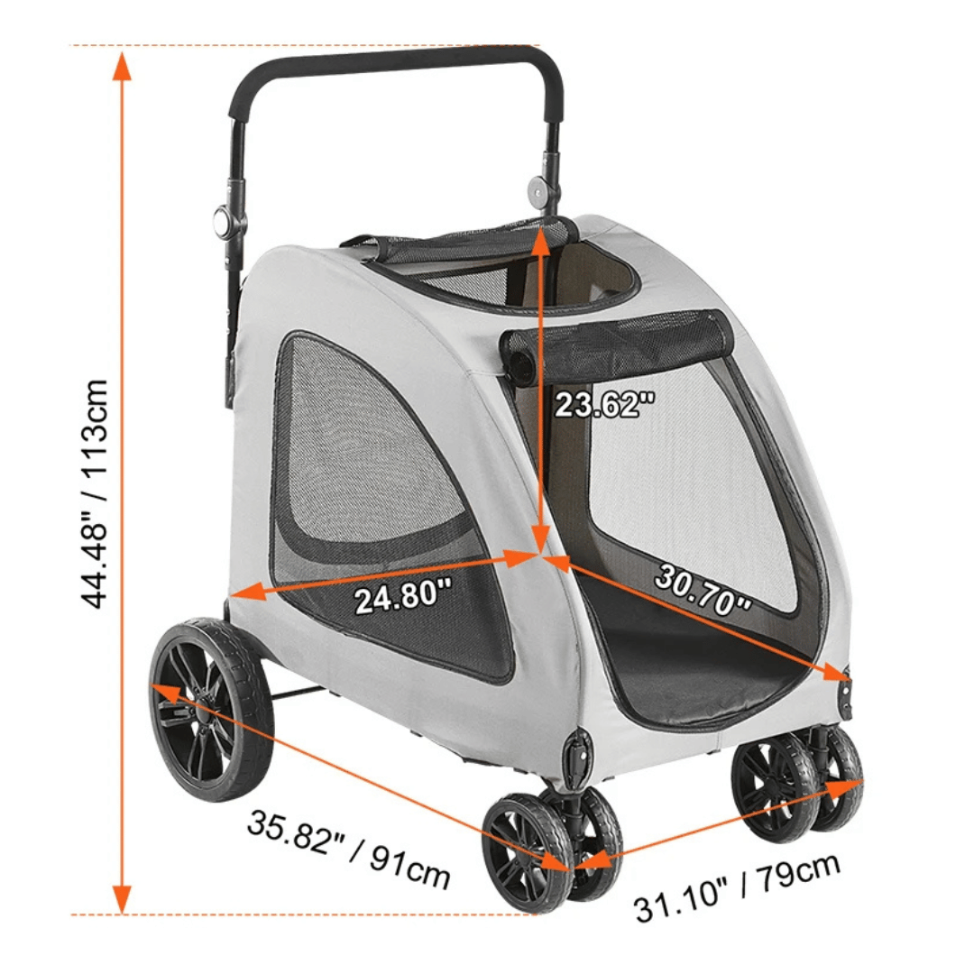 High Strength & Spacious Dog Stroller for Large Dogs up to 72kg 8