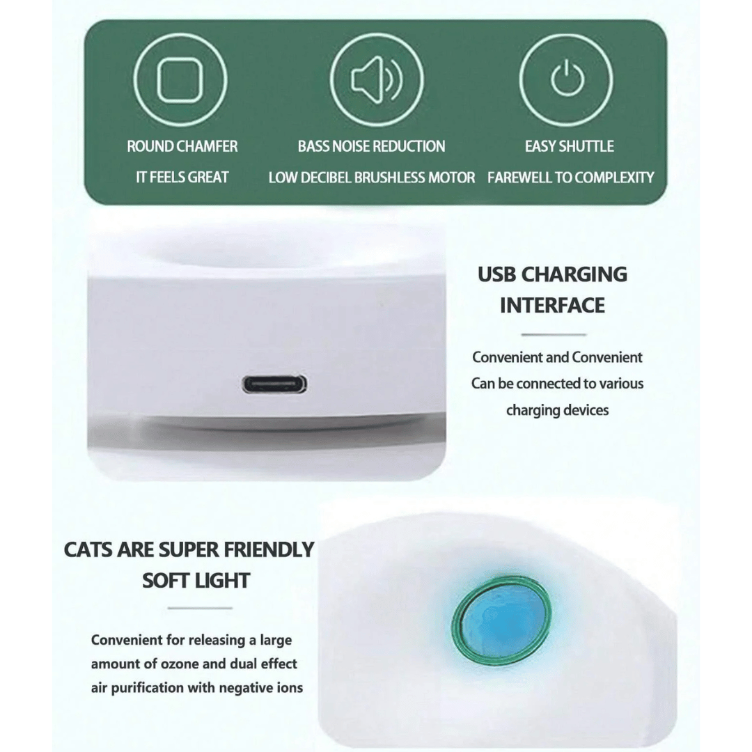 Smart Sensor Cat Litter Odour Eliminator | USB Rechargeable