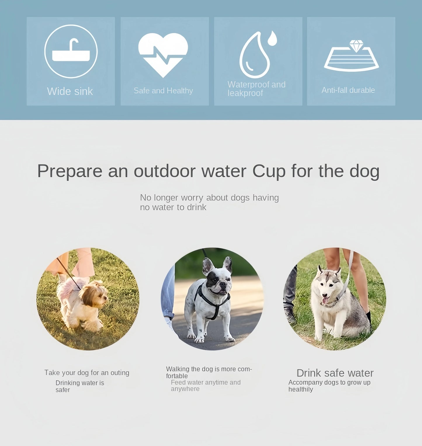 2-In-1 Portable Dog Water Bottle & Food Storage Container