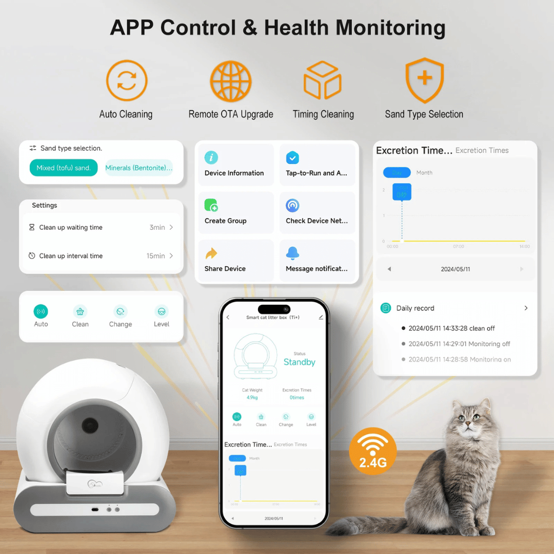 Automatic Cat Litter Box with Self-Cleaning & Smart App Control 6