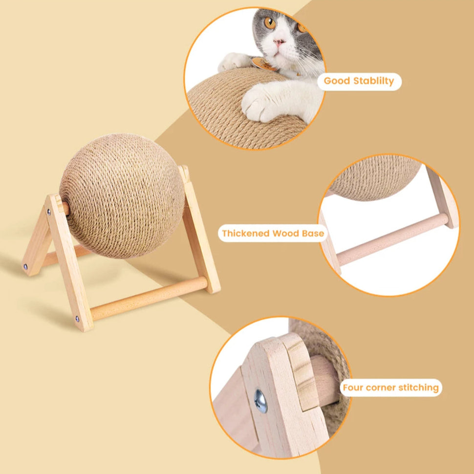 Free-Standing Cat Scratching Ball