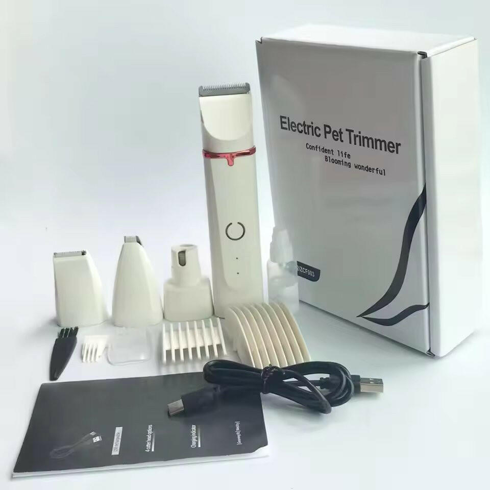Cordless 4-in-1 Dog Grooming Clippers – Low Noise, Waterproof & Rechargeable 10