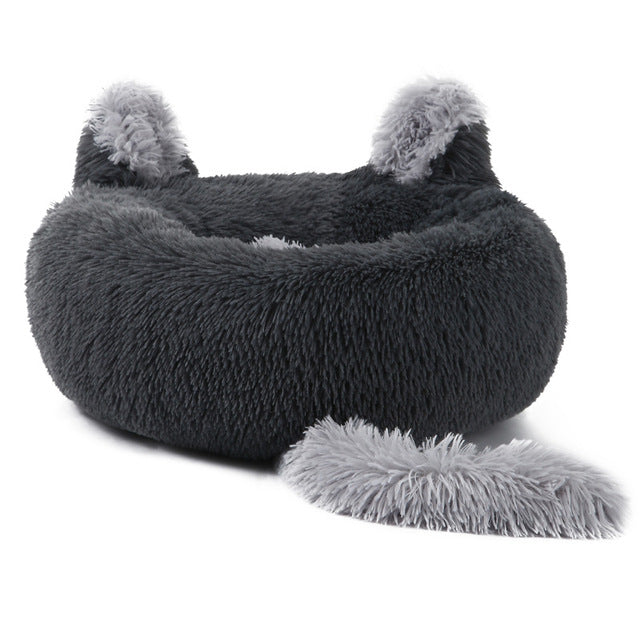 Cute-Ears-Tail-Plush-Pet-Bed-for-Small-Dogs-Cats-4