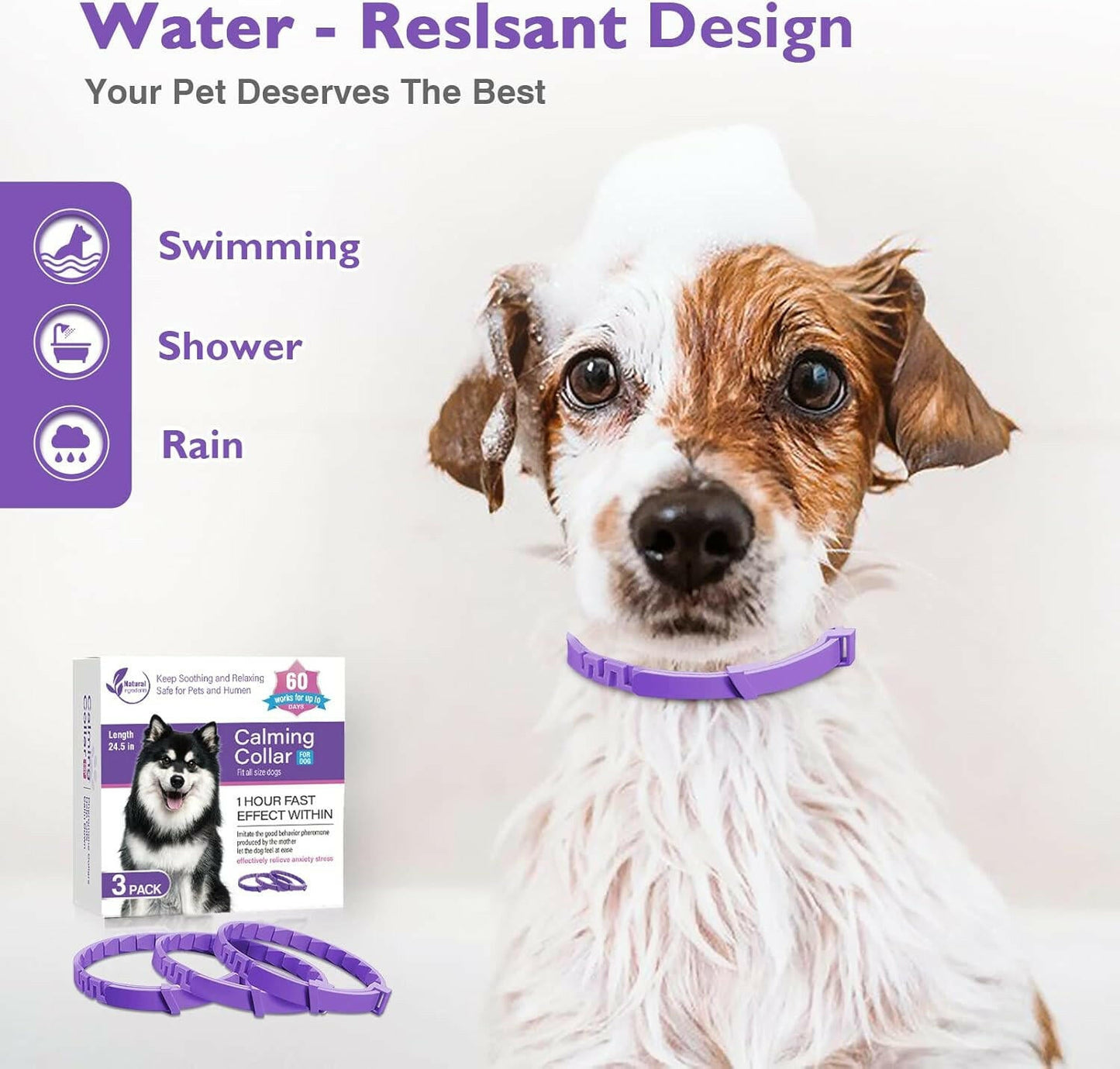 Dog Calming Collar with Safe Pheromones for Anxiety Relief & Soothing 5