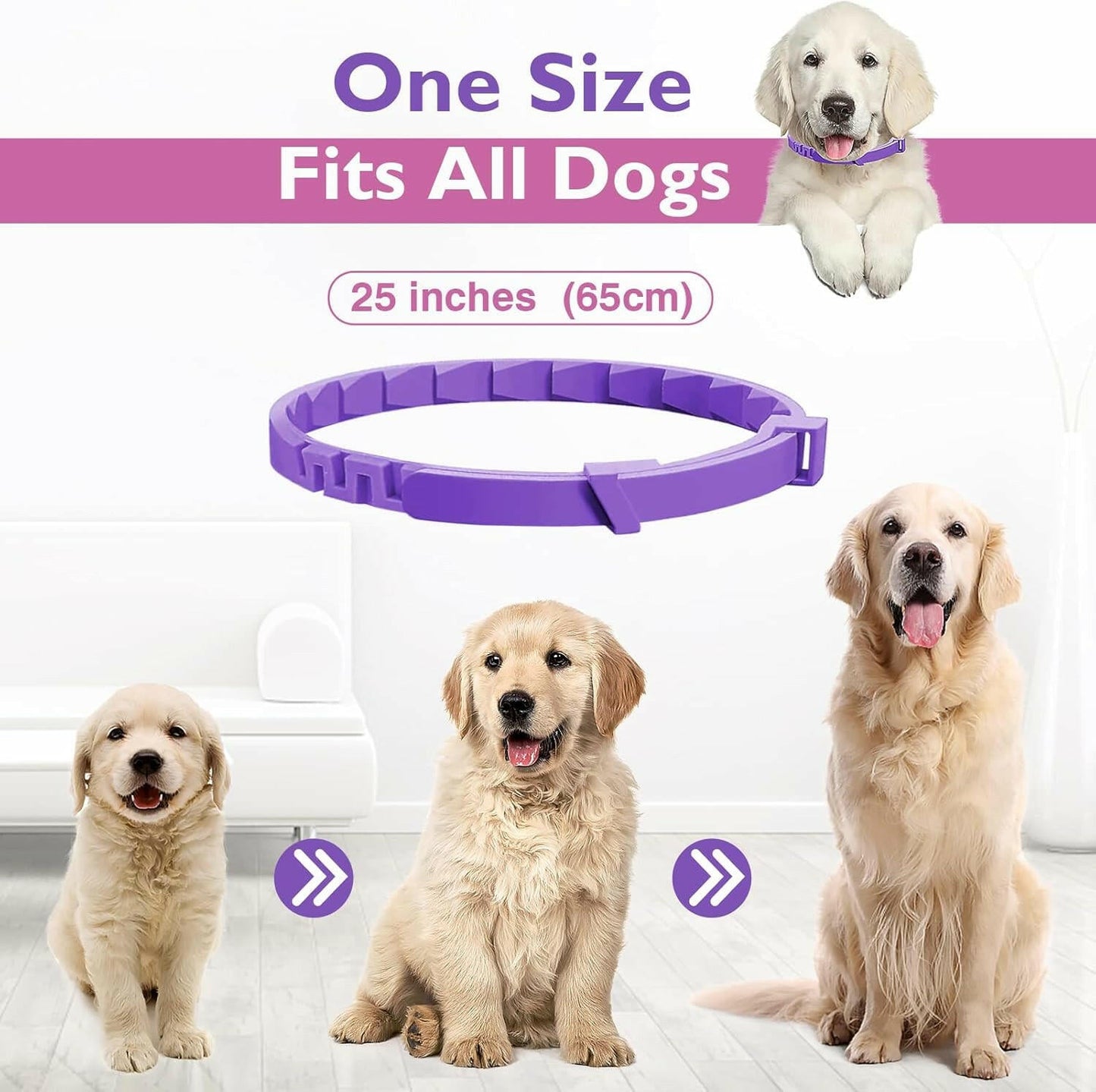 Dog Calming Collar with Safe Pheromones for Anxiety Relief & Soothing 7