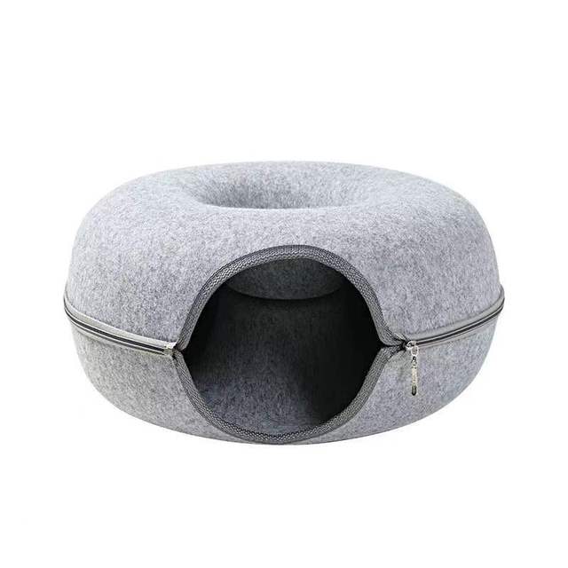 Donut-Shaped-Interactive-Cat-Bed-Tunnel-2