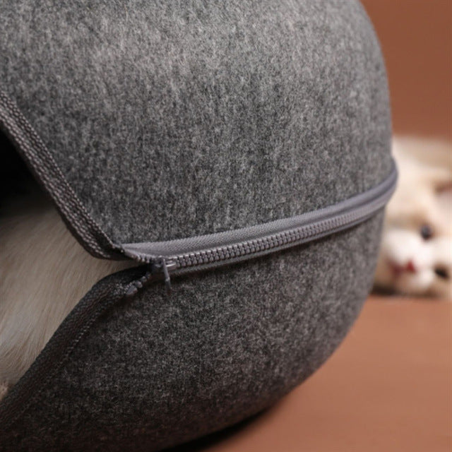Donut-Shaped-Interactive-Cat-Bed-Tunnel-4