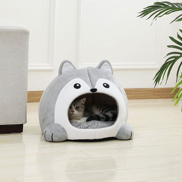 Fun-Plush-Cat-Bed-House-2