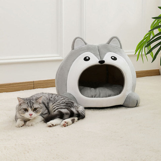 Fun-Plush-Cat-Bed-House-4