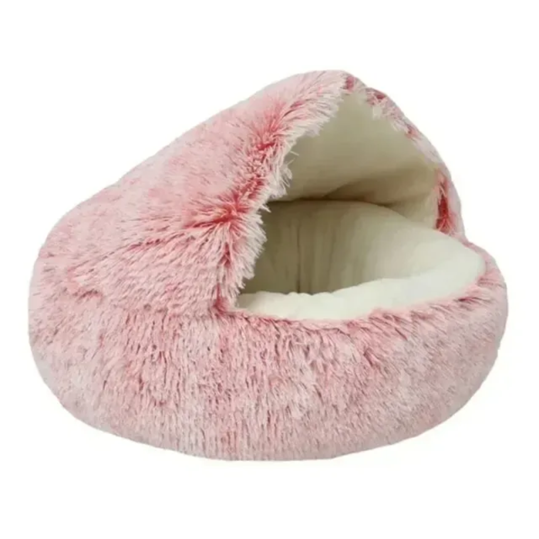 Furry-Plush-Cat-Bed-Nest-Snuggle-Cave-24