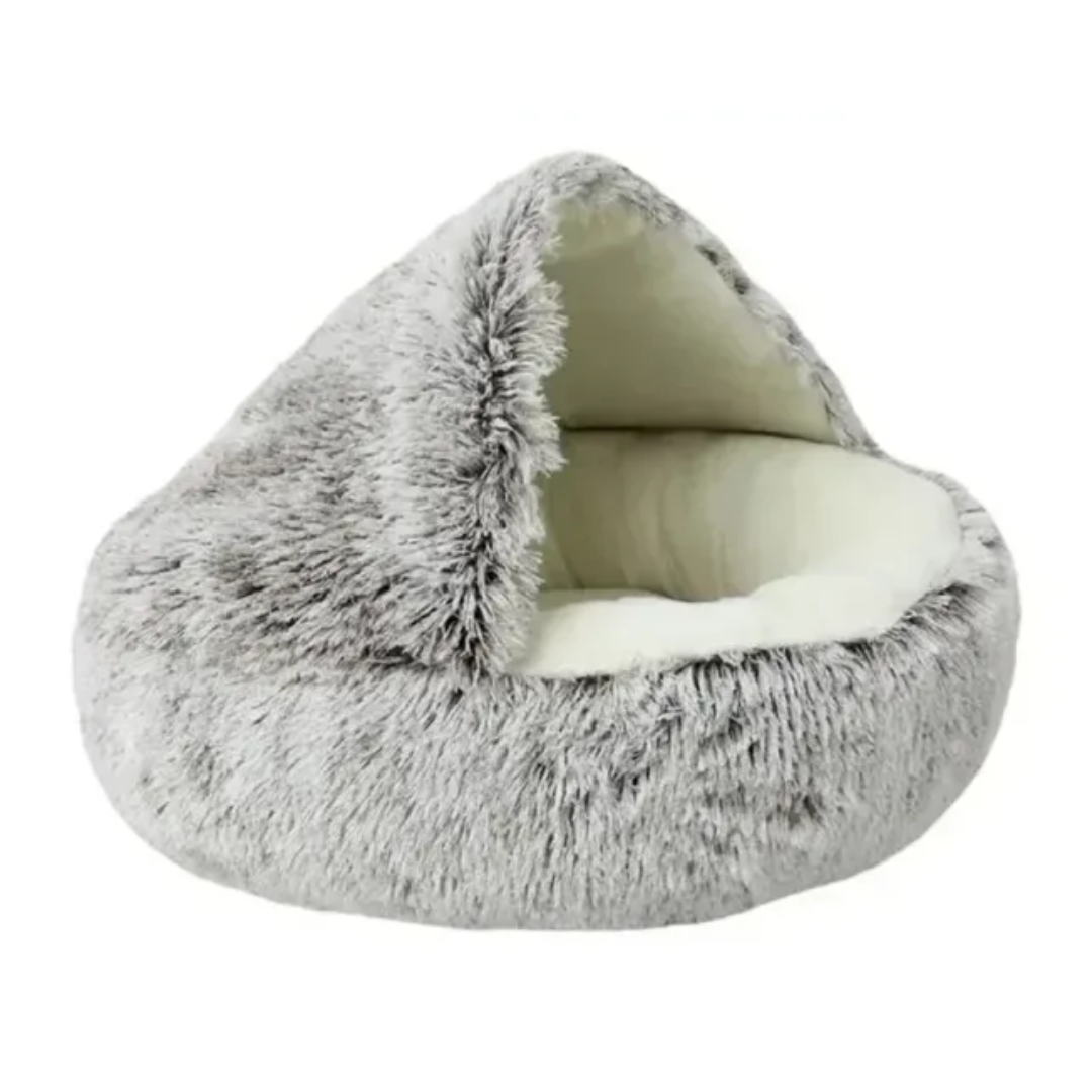 Furry-Plush-Cat-Bed-Nest-Snuggle-Cave-25