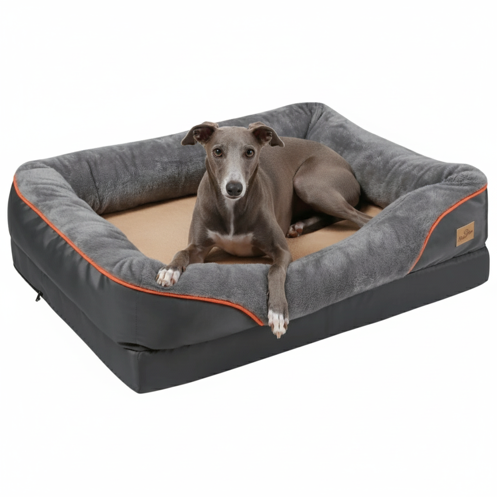 Extra-Large Orthopedic Memory Foam Dog Bed for Large Dogs