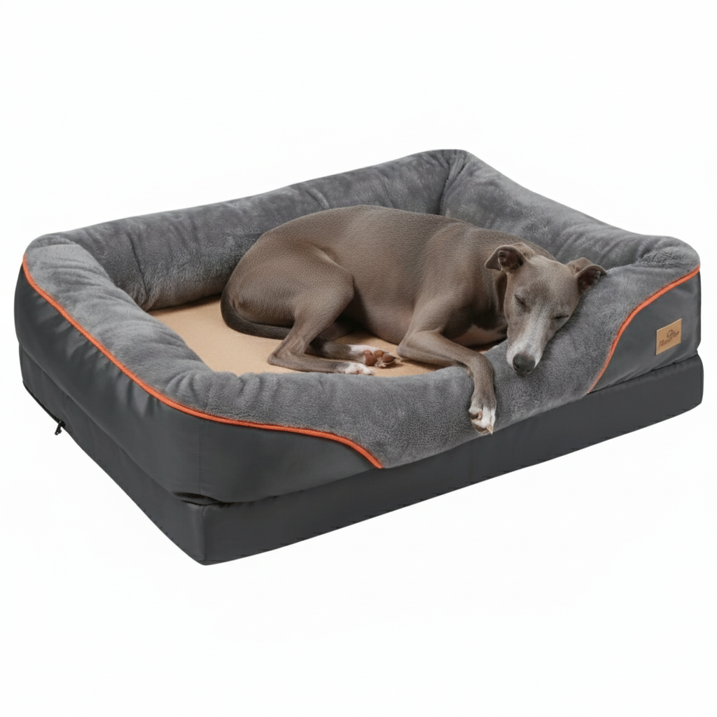 Extra-Large Orthopedic Memory Foam Dog Bed for Large Dogs