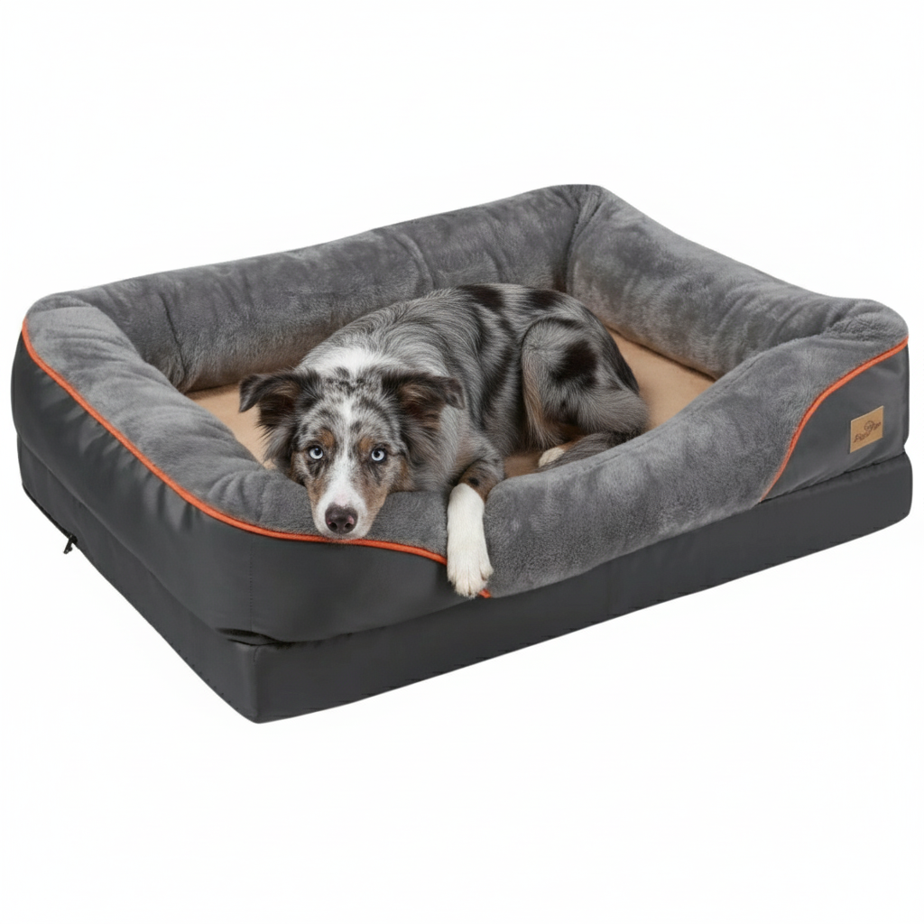 Extra-Large Orthopedic Memory Foam Dog Bed for Large Dogs