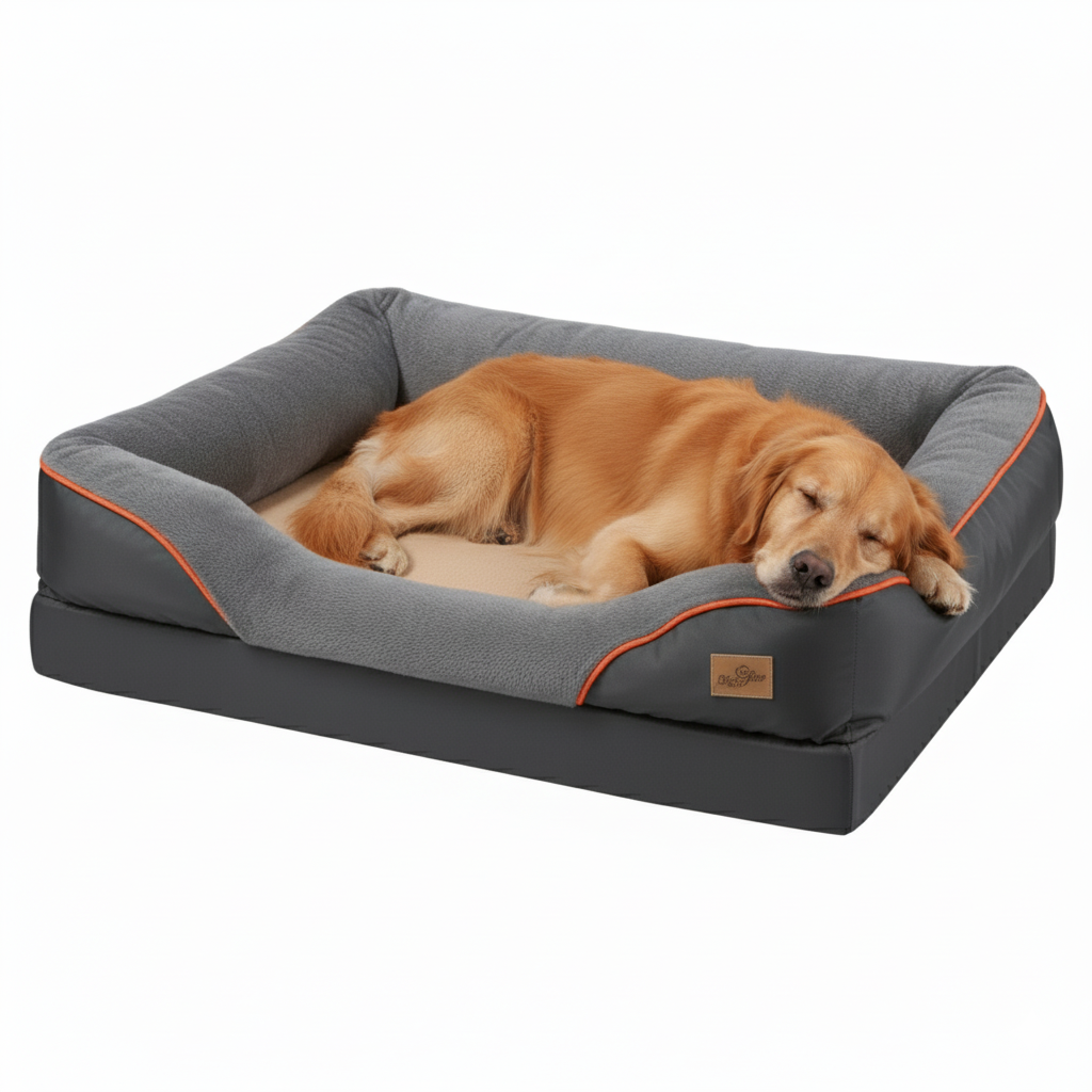 Extra-Large Orthopedic Memory Foam Dog Bed for Large Dogs