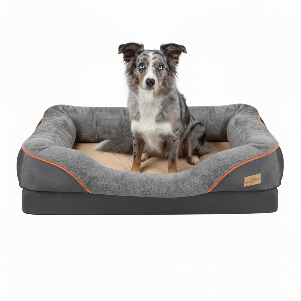 Extra-Large Orthopedic Memory Foam Dog Bed for Large Dogs